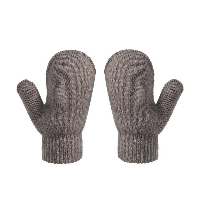 Miela megzta pompominė kepurė kūdikiui stora šilta mergaitė berniukui beanie žieminė ausų kepuraitė vaikams pirštinės kepurės kepuraitės naujagimiui