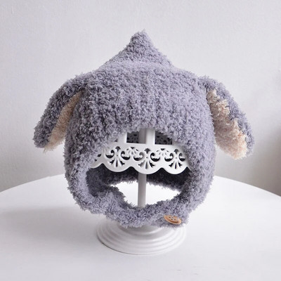 Γελοιογραφία Baby Beanie Cap Winter Pompom Παιδικά Καπέλα Προστασίας Αυτιών Κασκόλ Χαριτωμένο αρκουδάκι Πλεκτό Καπέλο Κάλυμμα λαιμού για νήπιο αγόρι κοριτσάκι καπό