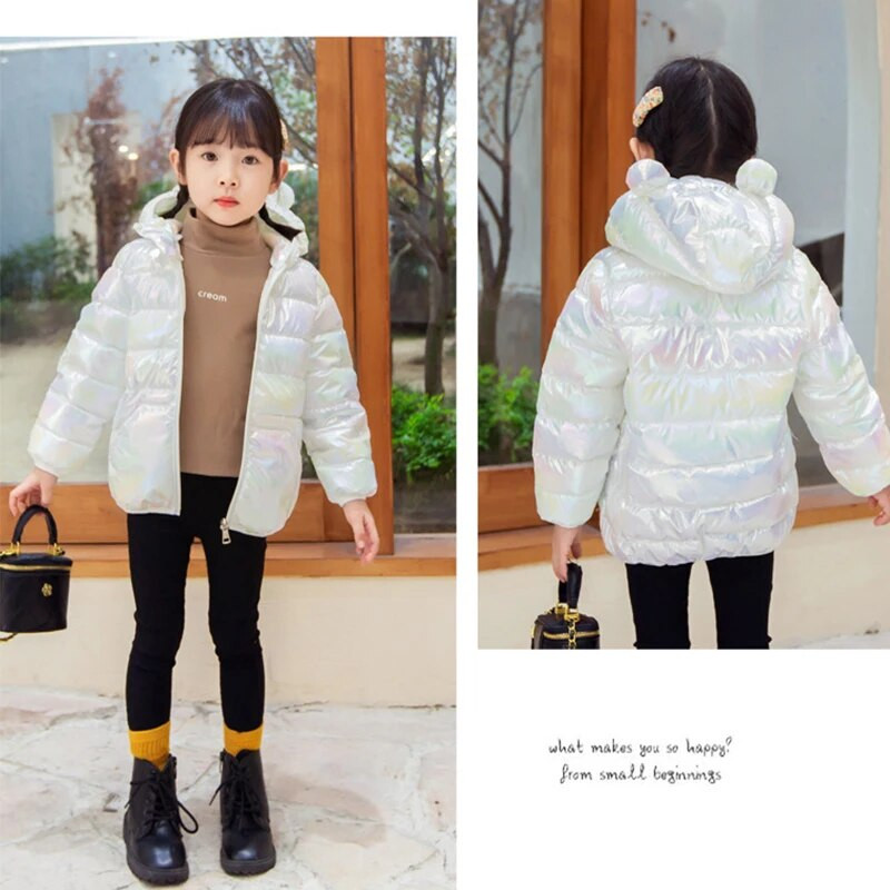 Χειμερινά με κουκούλα ελαφριά πουπουλένια μπουφάν Παιδικά κορίτσια αγόρια Βρεφικά ζεστά πανωφόρια Παιδικά φθινοπωρινά πολύχρωμα υφασμάτινα παλτό Casual ρούχα