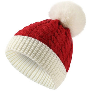 Παιδικό χειμωνιάτικο χριστουγεννιάτικο καπέλο κόκκινο μάλλινο καπέλο Santa Φθινοπωρινό ζεστό κρύο καπέλα προστασίας 2023 Διακόσμηση πάρτι εξωτερικού χώρου πλεκτό φασόλι
