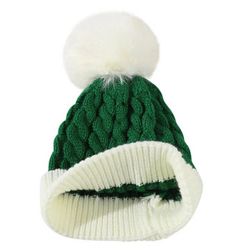 Νεογέννητο Βρεφικό Χριστουγεννιάτικο Πλεκτό Καπέλο Βρεφικό Χειμώνα ζεστό καπέλο Beanie Cold Weather Καπέλο Pom