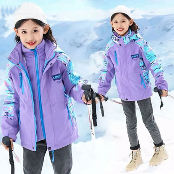 Ски облекло за момичета Зимно удебелено спортно яке Детско топло облекло Пролетно ново палто TZ121
