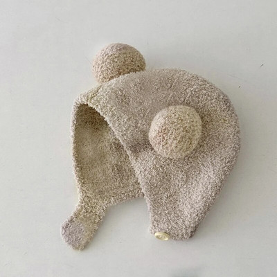 Uus Beebimüts Poistele Tüdrukutele Armsad Pomponist Mütsid Kapott Sügis Talvine Kõrva Soe Nokamüts Vastsündinud Lastele Mütsid Korallifliisist Lastemütsid