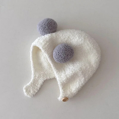 Uus Beebimüts Poistele Tüdrukutele Armsad Pomponist Mütsid Kapott Sügis Talvine Kõrva Soe Nokamüts Vastsündinud Lastele Mütsid Korallifliisist Lastemütsid