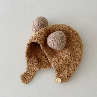 Uus Beebimüts Poistele Tüdrukutele Armsad Pomponist Mütsid Kapott Sügis Talvine Kõrva Soe Nokamüts Vastsündinud Lastele Mütsid Korallifliisist Lastemütsid