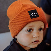 Tėvų ir vaikų žieminė megzta kepurė Šilta kaukolės kepurė Šypsenos lopinėlis Beanie Parduota Vaikams Gaubtas Tėtis Mama Vaikai Nertas Skrybėlė Berniukas Mergaitės pupelės