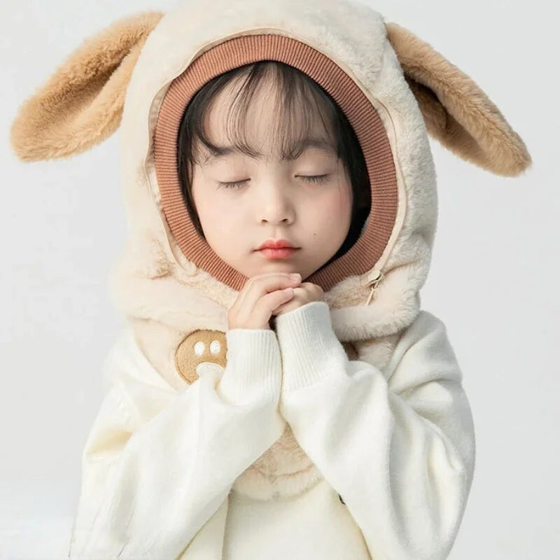 Laste mütsid Sügistalvised tuulekindlad mütsid+maskid lastele Kõrvakaitsed Tüdrukutele Poistele Müts Tuulekindel paksendatud Soe beebi Sallid