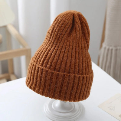 Jednobojna pletena dječja kapa zima proljeće Topla heklana kapa za dječake i djevojčice Dječja kapa za malu djecu Kapa s šeširom