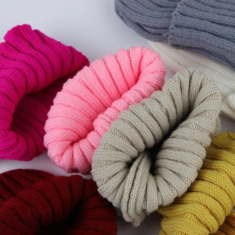 Jednobojna pletena dječja kapa zima proljeće Topla heklana kapa za dječake i djevojčice Dječja kapa za malu djecu Kapa s šeširom