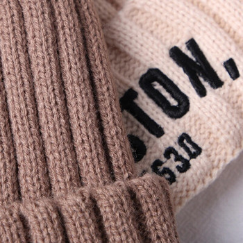 Νέο κορεατικό γράμμα χειμωνιάτικο καπέλο για μωρά, ζεστό καπέλο για αγόρια, κορίτσια, μαλακό καπέλο για βρέφη, πλεκτό παιδικό νήπιο