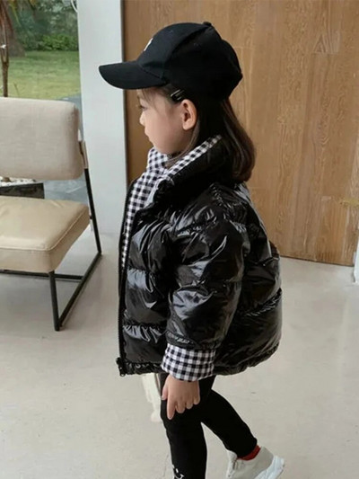 Uus poiste, tüdrukute sulejope sügistalvisteks ülerõivasteks, ruuduline poiste, kapuutsiga tõmblukuga mantel Lasteriided 5 6 7 aastat