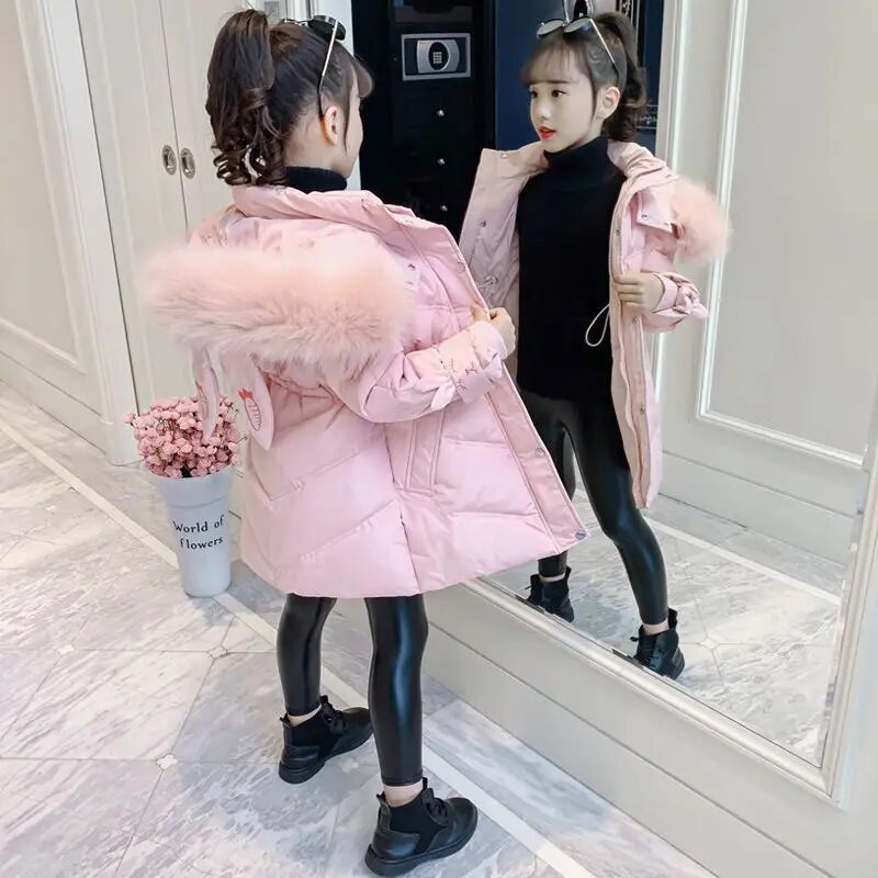 Χειμερινό παλτό Φούτερ Πανωφόρι Παλτό Χοντρό Ζεστό Κοριτσίστικο Μπουφάν Εφηβικά Παιδικά Ρούχα Που Βαμβακερά 7 9 10 11 13 Χρόνια Κορίτσι Πάρκα