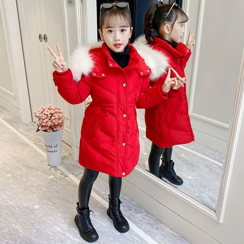 Χειμερινό παλτό Φούτερ Πανωφόρι Παλτό Χοντρό Ζεστό Κοριτσίστικο Μπουφάν Εφηβικά Παιδικά Ρούχα Που Βαμβακερά 7 9 10 11 13 Χρόνια Κορίτσι Πάρκα