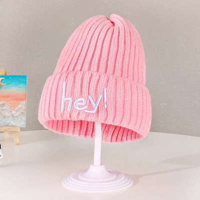 2022 Χειμώνας για μωρά για κοριτσάκια Γλυκά χρώματα καραμέλας Πλέξιμο πεπόνι καπέλο αγόρια Παιδιά Υπέροχο μαλακό ζεστό καπέλο εξωτερικού χώρου Παιδικό μάλλινο καπέλο