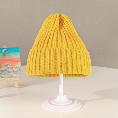 2022 Χειμώνας για μωρά για κοριτσάκια Γλυκά χρώματα καραμέλας Πλέξιμο πεπόνι καπέλο αγόρια Παιδιά Υπέροχο μαλακό ζεστό καπέλο εξωτερικού χώρου Παιδικό μάλλινο καπέλο