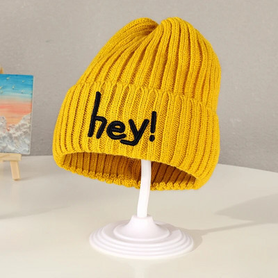 2022 Χειμώνας για μωρά για κοριτσάκια Γλυκά χρώματα καραμέλας Πλέξιμο πεπόνι καπέλο αγόρια Παιδιά Υπέροχο μαλακό ζεστό καπέλο εξωτερικού χώρου Παιδικό μάλλινο καπέλο