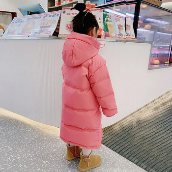 Зимни детски паркове за момичета в корейски стил Деца Hooide Boys Coat Удебелено връхно облекло Защита от студ Памучна ветровка XMP452