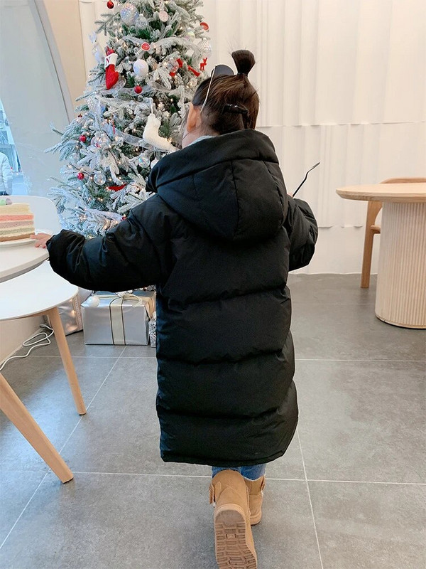 Žiemos Vaikai Merginos Parkas Korėjietiško stiliaus Vaikų Hooide Berniukų Kailis Storas Viršutiniai Drabužiai Apsauga nuo šalčio pūkinė medvilnė nuo vėjo XMP452