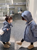 Μπουφάν με κουκούλα για μωρά, βαμβακερή επένδυση, χοντρό χειμωνιάτικο νήπιο, χαλαρό παλτό, ζεστό κοστούμι παιδικό αυτί με κουκούλα 4 6 8 10 12Y XMP555