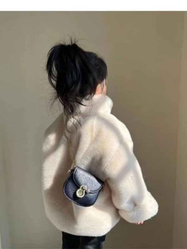 Nova zimska dječja bunda od umjetnog krzna za djevojčice, topla gornja odjeća s kapuljačom, dječje snježno odijelo, elegantna, topla krznena odjeća za tinejdžerice