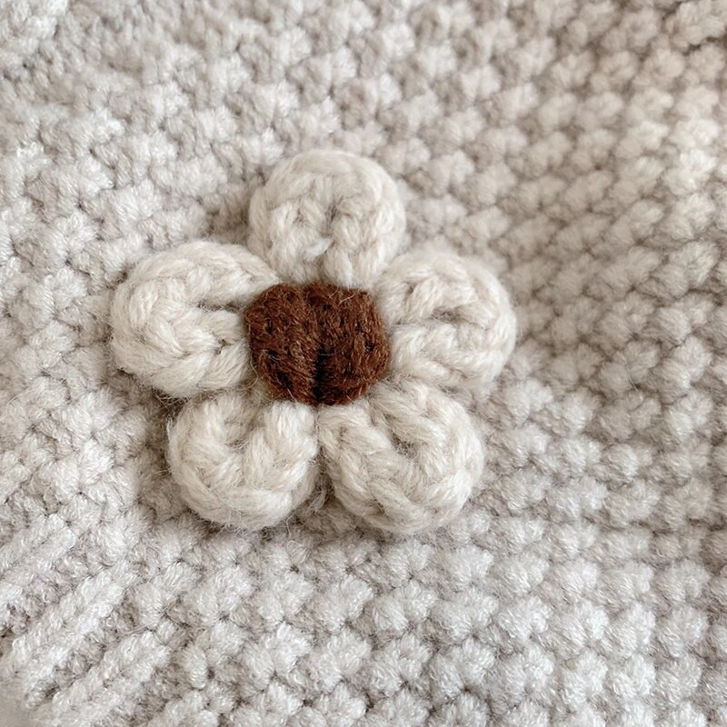 Χειμερινό βρεφικό καπέλο με φόδρα για βρεφικά αυτιά Ζεστά φασόλια Χαριτωμένα χειροποίητα βελονάκι καπέλο πομπομ για νήπιο Καπέλο καπό νεογέννητο