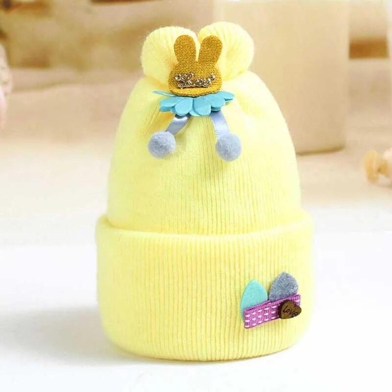 Kape za novorođenčad, djevojčice i dječake, mekane, tople, heklane, pletene kape s kapom iz crtanih filmova, slatke kape za bebe, zimske za 0-6 mjeseci, bebe