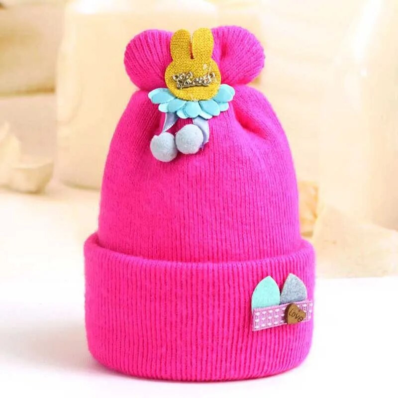 Kape za novorođenčad, djevojčice i dječake, mekane, tople, heklane, pletene kape s kapom iz crtanih filmova, slatke kape za bebe, zimske za 0-6 mjeseci, bebe