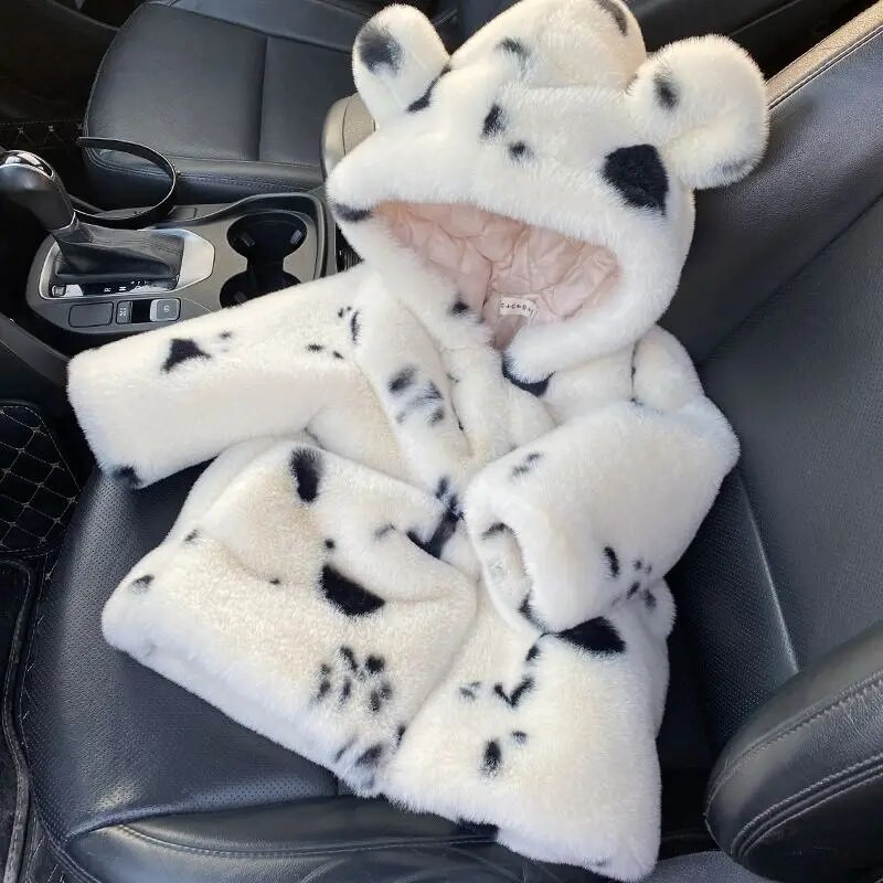 2021 Μόδα παιδικά κορίτσια Φθινοπωρινό χειμερινό μακρυμάνικο parka παλτό από ψεύτικη γούνα Βρεφικά ρούχα με χοντρή κουκούλα ζεστά ρούχα