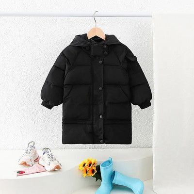 2023 Nou Menține Cald Toamnă Iarnă Băieți Fete Îmbrăcăminte exterioară cu glugă Haine Copii Copii Jachetă Parka Captusă cu bumbac groasă și caldă