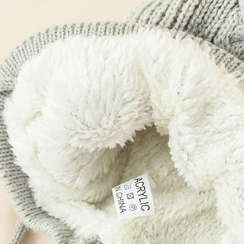 Kapa Zimska boja Zaštitna kapa Pulover Modni jednobojni uši za pletenje Unisex dječja zimska kapa s ušima Dječja zimska kapa Životinja