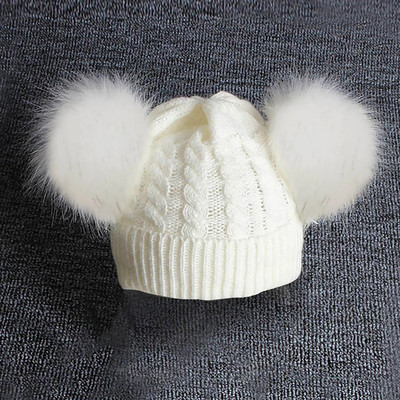 Knitting Hemming Hiarball Hoida talvepallimüts Laste villane soe Beebide müts Lastele Pantrid Kootud müts Lastele Koomilised mütsid
