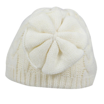 Baby Warm Girls Εσωτερικό καπέλο Φιόγκος Μάλλινο βαμβακερό Χαριτωμένο πλεκτό μωρό χειμωνιάτικο καπέλο παιδικό καπέλο Wolf Παιδικό καπέλο μπλε καπέλα για παιδιά