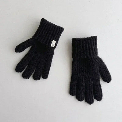 Soliidne korea laste ühes tükis sallimüts Uued poisid Tüdrukud Imikud Kindad Mütsikomplekt Moodne Lihtne Mitmekülgne Beebidele Lastele Soojad Mütsid