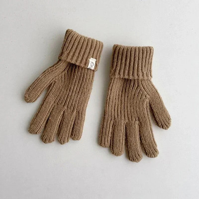 Soliidne korea laste ühes tükis sallimüts Uued poisid Tüdrukud Imikud Kindad Mütsikomplekt Moodne Lihtne Mitmekülgne Beebidele Lastele Soojad Mütsid