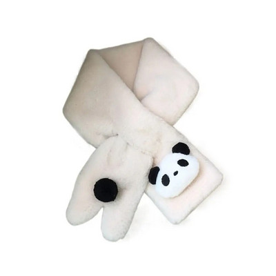 Χαριτωμένα παιδιά Χειμωνιάτικο ζεστό χοντρό σταυρό κασκόλ γιακά αγόρια κορίτσια Μονόχρωμο ψεύτικο γούνα κουνελιού Φουλάρι σάλι