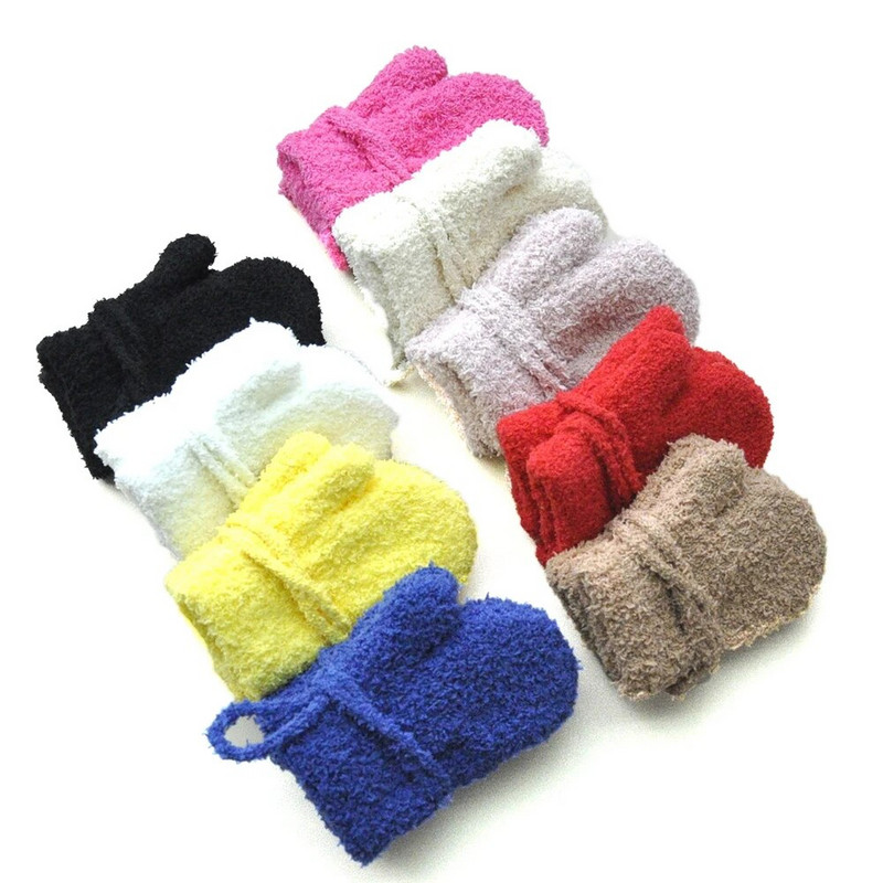 Tople dječje baršunaste rukavice, zimske rukavice, dječje rukavice s punim prstima, 1-3 godine, dječje tople rukavice koje vise oko vrata, dodaci za novorođenčad