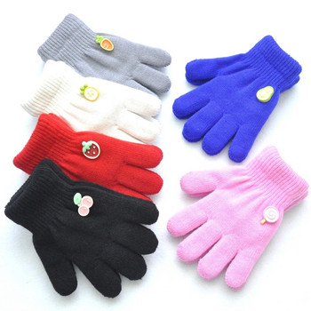 5-11 г. Детски зимни удебелени плюшени топли ръкавици за момче, момиче, ученик, нови плътни кадифени плетени ръкавици, ръкавици за колоездене на открито, ски ръкавици