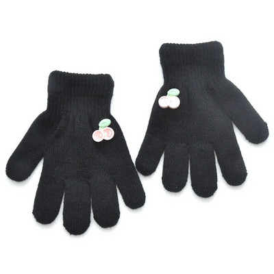 5-11Y Kids Winter Thicken Λούτρινα Ζεστά Γάντια για Αγόρι Κορίτσι Φοιτητικό Νέα Πλεκτά Γάντια Πλεκτά από Μασίφ Βελούδο Γάντια Ποδηλασίας Εξωτερικού Σκι