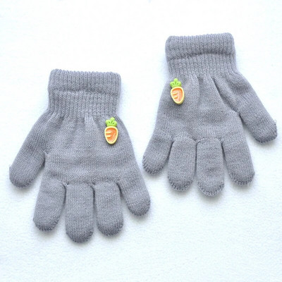 5-11Y Kids Winter Thicken Λούτρινα Ζεστά Γάντια για Αγόρι Κορίτσι Φοιτητικό Νέα Πλεκτά Γάντια Πλεκτά από Μασίφ Βελούδο Γάντια Ποδηλασίας Εξωτερικού Σκι