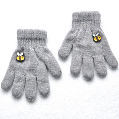 5-11Y Kids Winter Thicken Λούτρινα Ζεστά Γάντια για Αγόρι Κορίτσι Φοιτητικό Νέα Πλεκτά Γάντια Πλεκτά από Μασίφ Βελούδο Γάντια Ποδηλασίας Εξωτερικού Σκι