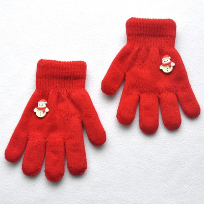 5-11Y Kids Winter Thicken Λούτρινα Ζεστά Γάντια για Αγόρι Κορίτσι Φοιτητικό Νέα Πλεκτά Γάντια Πλεκτά από Μασίφ Βελούδο Γάντια Ποδηλασίας Εξωτερικού Σκι