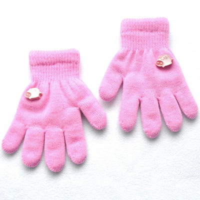 5-11Y Kids Winter Thicken Λούτρινα Ζεστά Γάντια για Αγόρι Κορίτσι Φοιτητικό Νέα Πλεκτά Γάντια Πλεκτά από Μασίφ Βελούδο Γάντια Ποδηλασίας Εξωτερικού Σκι