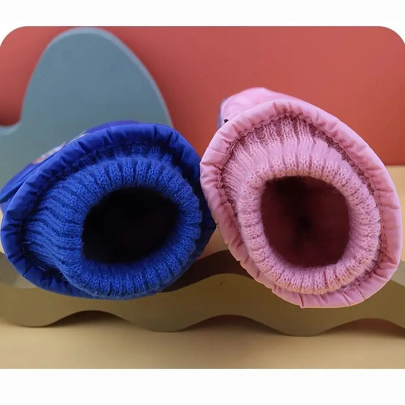 Naujos vaikams žiemos sniego aksominės šiltos pirštinės berniukams mergaitėms slidinėjimo snieglenčių pirštinės nuo vėjo atsparios vandeniui storos kumštinės pirštinės 3-6 m.