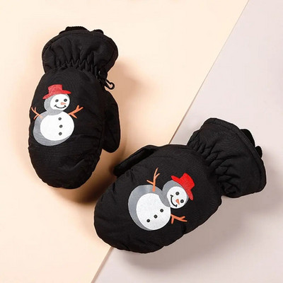 Slatke crtane zimske dječje skijaške rukavice, debele, tople neklizajuće rukavice, vodootporne rukavice za sportove na otvorenom otporne na vjetar za 2 do 5 godina