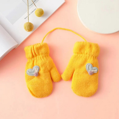 Žiemos stora šilta Vaikams apvyniotos pirštinės pirštinės Animacinis filmas Mielas megztas vilnos kumštinės pirštinės berniukams mergaitėms lauke vėjui atsparios vaikiškos pirštinės