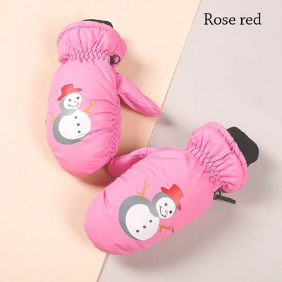 Παιδικά χαριτωμένα κινούμενα σχέδια Χειμερινά βαμβακερά γάντια σκι Χοντρά ζεστά αντιολισθητικά αδιάβροχα αντιανεμικά γάντια αθλητικά γάντια εξωτερικού χώρου 2-8 ετών