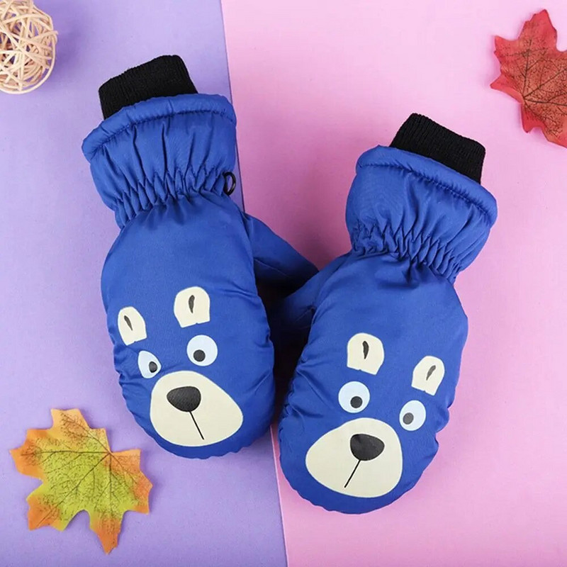 Παιδικά χαριτωμένα κινούμενα σχέδια Χειμερινά βαμβακερά γάντια σκι Χοντρά ζεστά αντιολισθητικά αδιάβροχα αντιανεμικά γάντια αθλητικά γάντια εξωτερικού χώρου 2-8 ετών