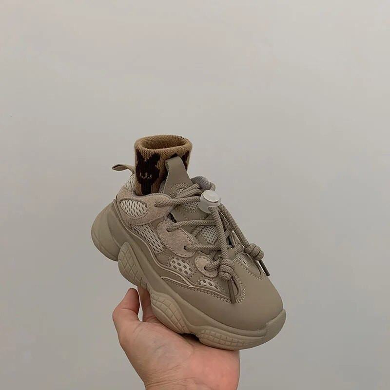 Tenisky Detské 2023 Platforma Šnurovacie Detské Značkové Ležérne Topánky Móda Batoľatá Chlapci alebo Dievčatá Športové Mäkké Podpätky Pevné Trénerky