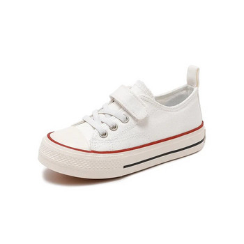 Детски платнени обувки 2023 Нови ниски детски обувки за тенис Момчета Бели обувки Модни ежедневни маратонки Момичета Обувки за бягане Размер 25-37