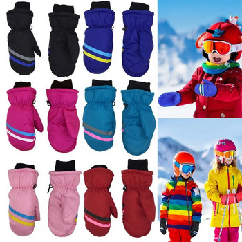 Нови детски Детски зимни снежни топли ръкавици Момчета Момичета Ски Сноуборд Ветроустойчиви Водоустойчиви Сгъстяване Затоплят зимата Задължително